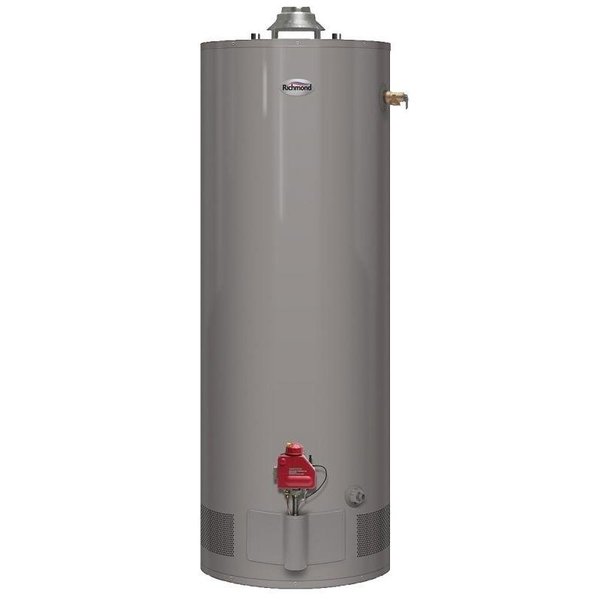 Richmond Essential Series Gas Water Heater, Liquid Propane, 40 gal Tank, 67 gph, 32000 Btuhr BTU 6G40-32PF3